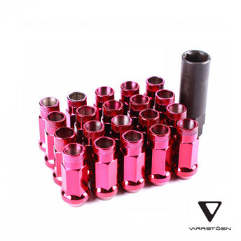 varrstoen lug nut chrome red