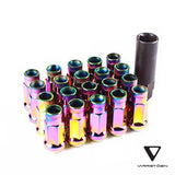 Varrstoen V48 Open Ended Extended Lug Nut Neo Chrome - 20pcs with Key